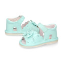 Soft Nappa leather Sandal shoes with BOW for babies.