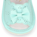 Soft Nappa leather Sandal shoes with BOW for babies.