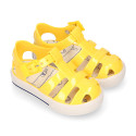 Jelly shoes Nautical style tennis shoe.