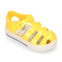 Jelly shoes Nautical style tennis shoe.