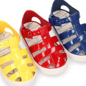 Jelly shoes Nautical style tennis shoe.