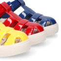 Jelly shoes Nautical style tennis shoe.