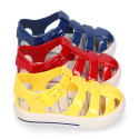 Jelly shoes Nautical style tennis shoe.