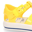 Jelly shoes Nautical style tennis shoe.