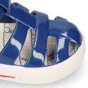 Jelly shoes Nautical style tennis shoe.