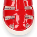 Jelly shoes Nautical style tennis shoe.