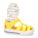 Jelly shoes Nautical style tennis shoe.