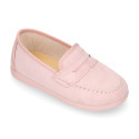 Serratex kids Moccasin shoes with detail mask design in pastel colors.