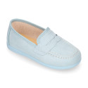 Serratex kids Moccasin shoes with detail mask design in pastel colors.