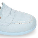 Serratex kids Moccasin shoes with detail mask design in pastel colors.