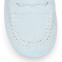 Serratex kids Moccasin shoes with detail mask design in pastel colors.