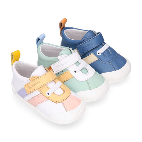 BLANDITOS kids sneakers with elastic lace and hook-and-loop strap closure.