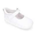 BLANDITOS Girl Mary Jane shoes with in white nappa leather.