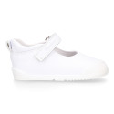 BLANDITOS Girl Mary Jane shoes with in white nappa leather.