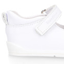 BLANDITOS Girl Mary Jane shoes with in white nappa leather.