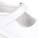 BLANDITOS Girl Mary Jane shoes with in white nappa leather.