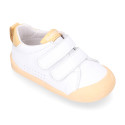 BLANDITOS kids sneakers laceless in nappa leather with soles in colors.