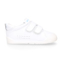 BLANDITOS kids sneakers laceless in nappa leather with soles in colors.