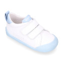 BLANDITOS kids sneakers laceless in nappa leather with soles in colors.