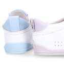 BLANDITOS kids sneakers laceless in nappa leather with soles in colors.