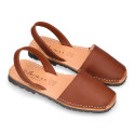 EXTRA SOFT nappa leather kids Menorquina sandals with rear strap.