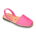 EXTRA SOFT nappa leather kids Menorquina sandals with rear strap.