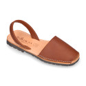 EXTRA SOFT nappa leather kids Menorquina sandals with rear strap.