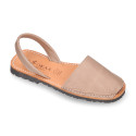 EXTRA SOFT nappa leather kids Menorquina sandals with rear strap.