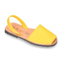 EXTRA SOFT nappa leather kids Menorquina sandals with rear strap.