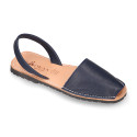 EXTRA SOFT nappa leather kids Menorquina sandals with rear strap.