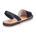 EXTRA SOFT nappa leather kids Menorquina sandals with rear strap.