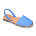 EXTRA SOFT nappa leather kids Menorquina sandals with rear strap.