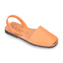 EXTRA SOFT nappa leather kids Menorquina sandals with rear strap.