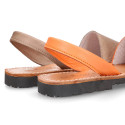 EXTRA SOFT nappa leather kids Menorquina sandals with rear strap.