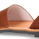 EXTRA SOFT nappa leather kids Menorquina sandals with rear strap.