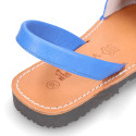 EXTRA SOFT nappa leather kids Menorquina sandals with rear strap.