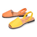 EXTRA SOFT nappa leather kids Menorquina sandals with rear strap.