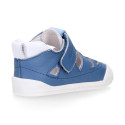 BLANDITOS kids sandal shoes laceless in jeans nappa leather.