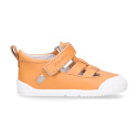 BLANDITOS kids sandal shoes laceless with crossed straps in nappa leather.