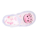 Classic style Kids jelly shoes with hook and loop strap closure and OCTOPUS design.