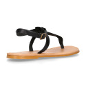 Leather Woman sandal shoes Gladiator style.