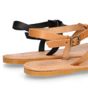 Leather Woman sandal shoes Gladiator style.