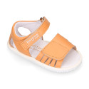 BLANDITOS girl sandal shoes laceless in nappa leather in classic colors.