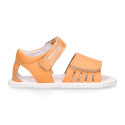 BLANDITOS girl sandal shoes laceless in nappa leather in classic colors.