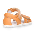 BLANDITOS girl sandal shoes laceless in nappa leather in classic colors.