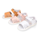 BLANDITOS girl sandal shoes laceless in nappa leather in classic colors.