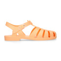 Women classic jelly shoes sandal style for the Beach and Pool BIARRITZ MATTE model in solid colors.