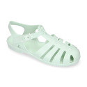 Women classic jelly shoes sandal style for the Beach and Pool BIARRITZ MATTE model in solid colors.