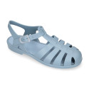 Women classic jelly shoes sandal style for the Beach and Pool BIARRITZ MATTE model in solid colors.