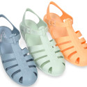 Women classic jelly shoes sandal style for the Beach and Pool BIARRITZ MATTE model in solid colors.